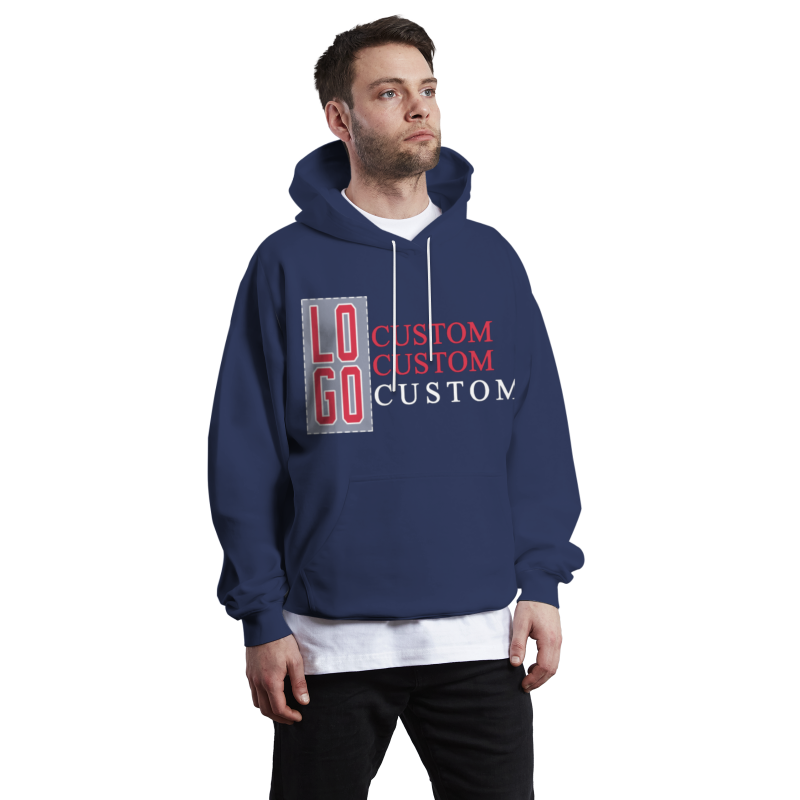 Custom Blue Violet Red-White Classic Style Personalized Sport Pullover Hoodie