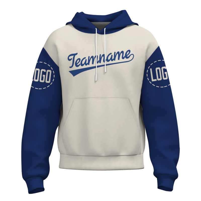 Custom Beige Blue Violet Classic Style Pullover Sport Fashion Hoodie Uniform