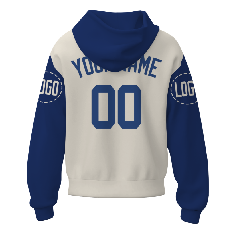 Custom Beige Blue Violet Classic Style Pullover Sport Fashion Hoodie Uniform