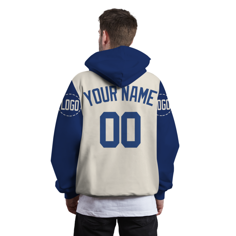 Custom Beige Blue Violet Classic Style Pullover Sport Fashion Hoodie Uniform