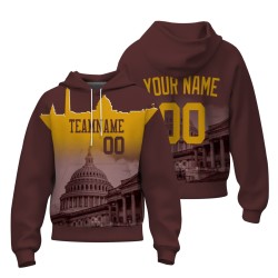Custom Sepia Dandelion City Silhouette Style Fashion Athletic Pullover Sweatshirt Hoodie