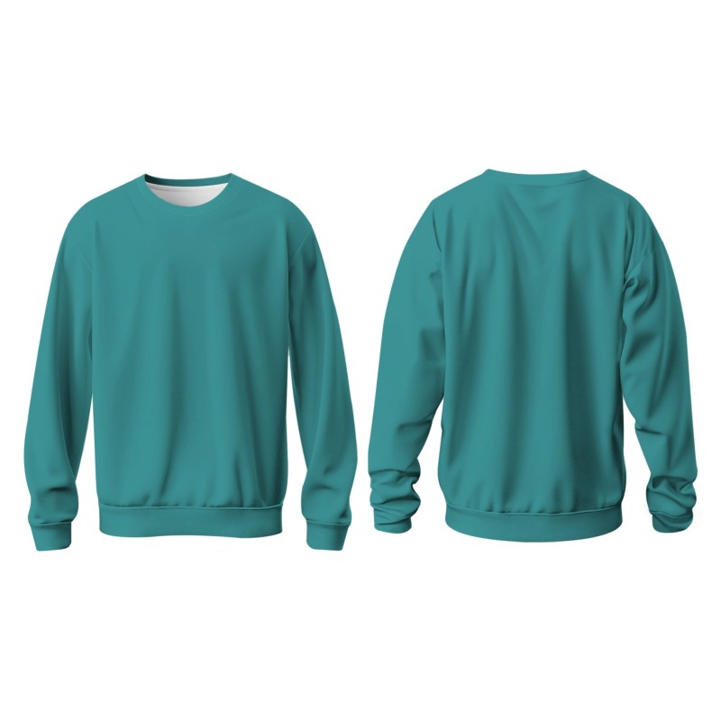 Custom Emerald Red-Yellow Personalized Fashion Crew Neck Pullover