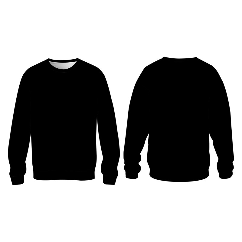 Custom Black Yellow Personalized Fashion Crew Neck Pullover
