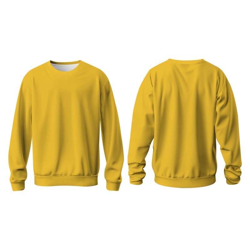 Custom Gold Navy Blue-Black Personalized Fashion Crew Neck Pullover