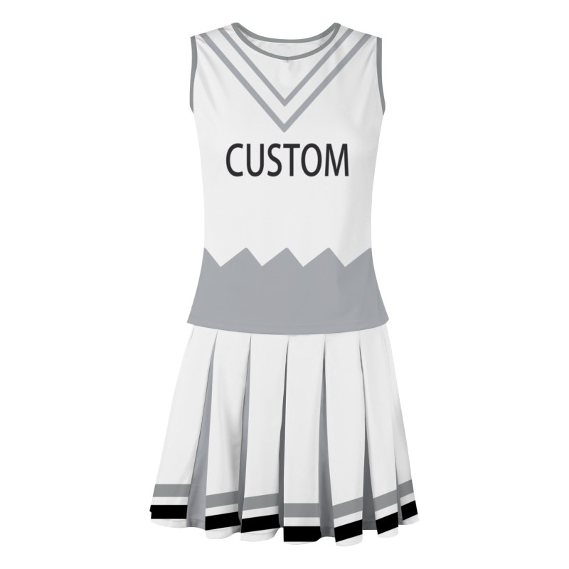 Custom White Black Fashion Authentic Cheerleader Uniform