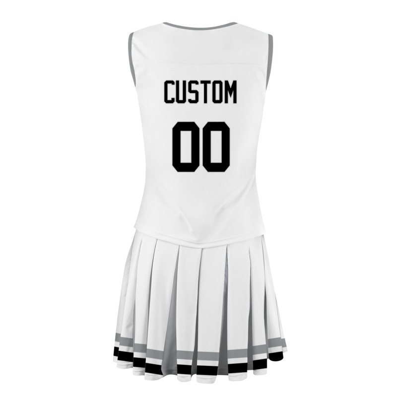 Custom White Black Fashion Authentic Cheerleader Uniform