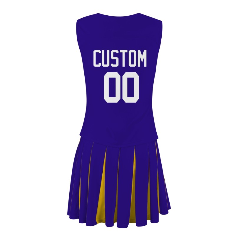 Custom Violet White Fashion Authentic Cheerleader Uniform