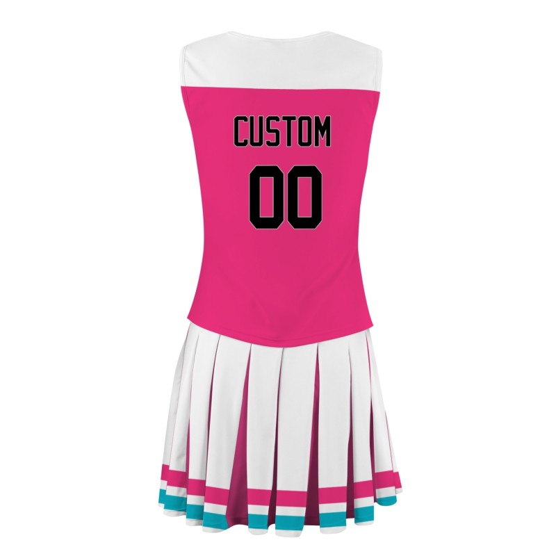 Custom Pink Black-White Fashion Authentic Cheerleader Uniform