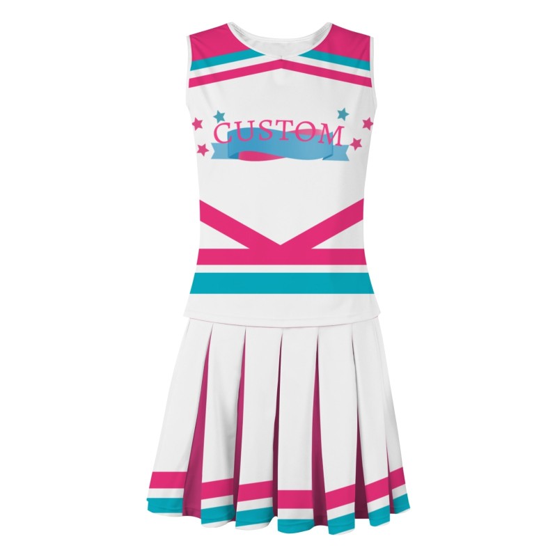 Custom Pink Black-White Fashion Authentic Cheerleader Uniform