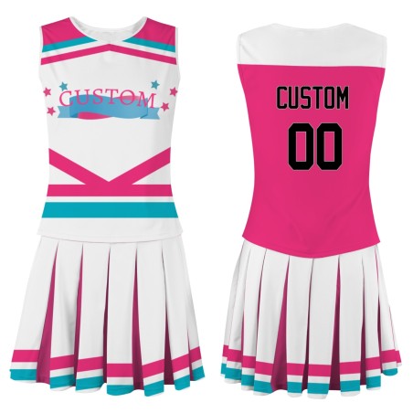 Custom Pink Black-White Fashion Authentic Cheerleader Uniform