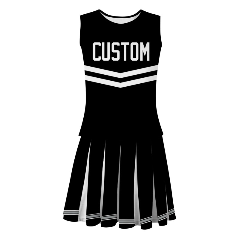 Custom Black White Fashion Authentic Cheerleader Uniform