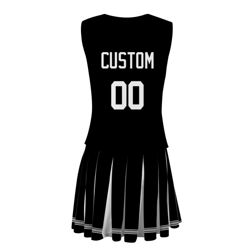 Custom Black White Fashion Authentic Cheerleader Uniform