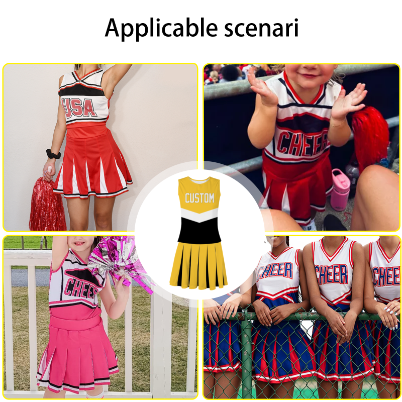 Custom Dandelion White Modern Style Fashion Durable Cheerleader Outfit