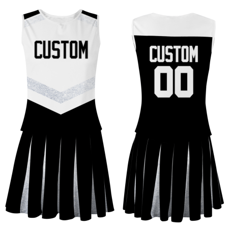 Custom Black White Modern Style Fashion Durable Cheerleader Outfit