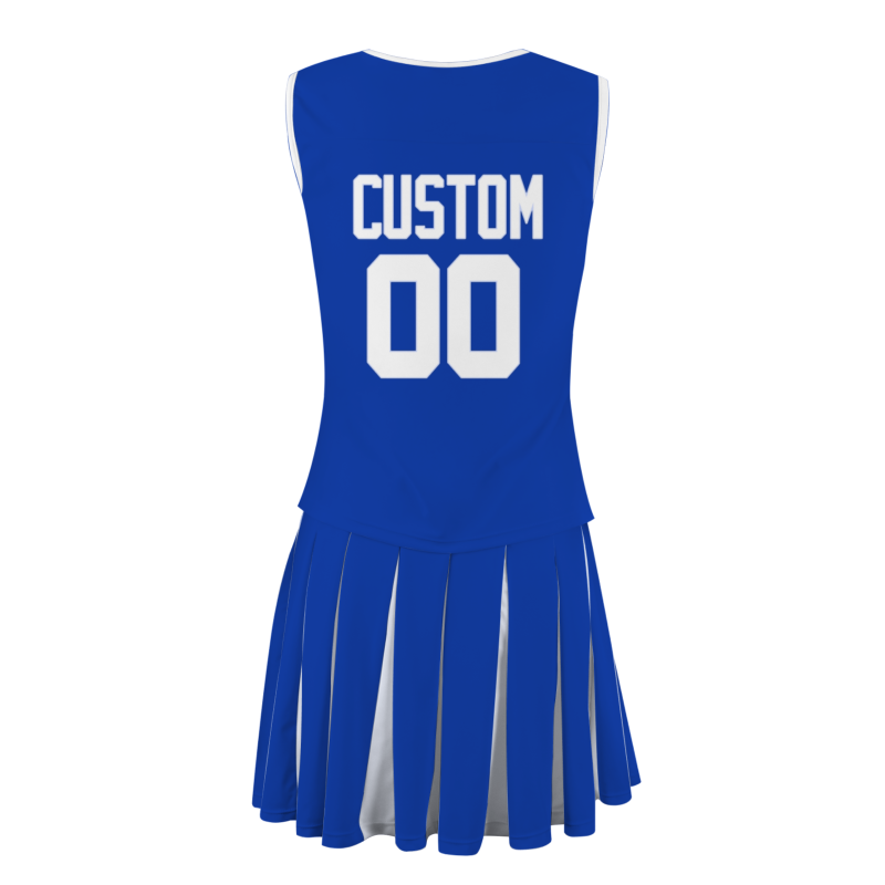 Custom Royal Blue White Modern Style Fashion Durable Cheerleader Outfit