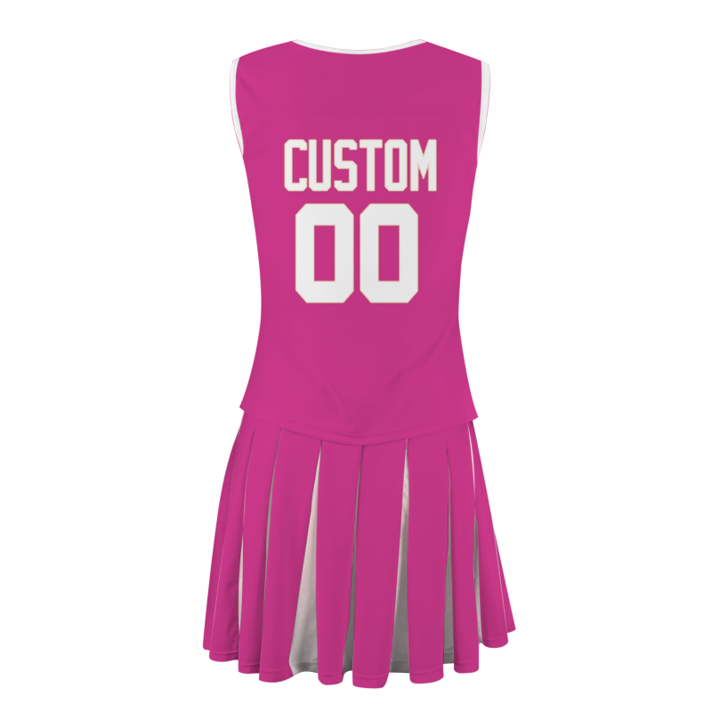 Custom Pink White Modern Style Fashion Durable Cheerleader Outfit