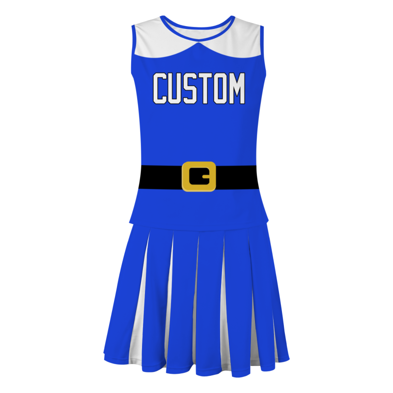 Custom Royal Blue White-Black Modern Style Fashion Durable Cheerleader Outfit