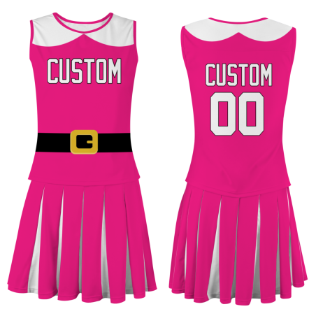 Custom Magenta White-Black Modern Style Fashion Durable Cheerleader Outfit