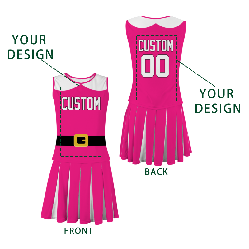 Custom Magenta White-Black Modern Style Fashion Durable Cheerleader Outfit