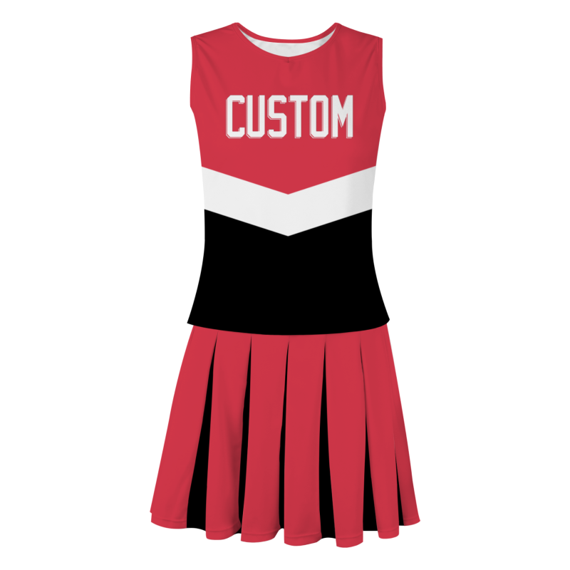 Custom Red White Modern Style Fashion Durable Cheerleader Outfit