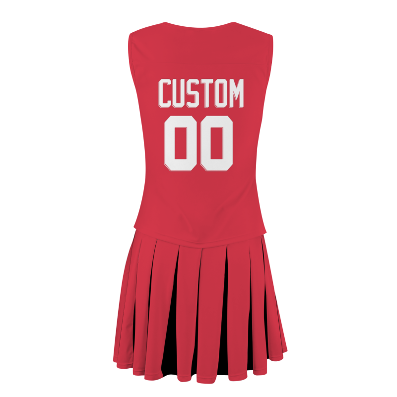 Custom Red White Modern Style Fashion Durable Cheerleader Outfit