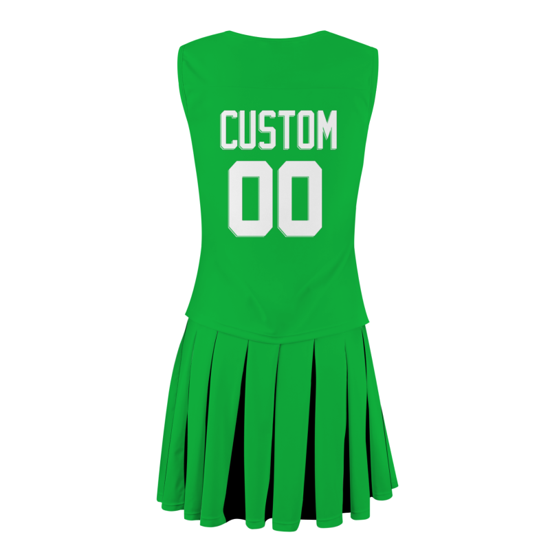 Custom Green White Modern Style Fashion Durable Cheerleader Outfit