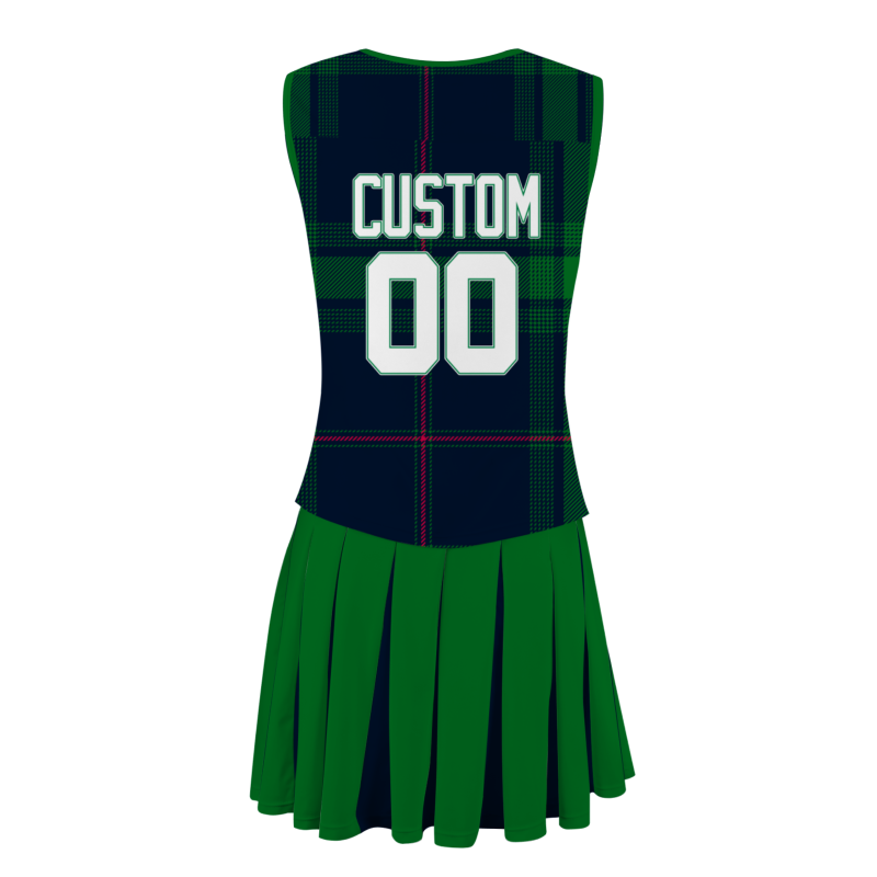 Custom Forest Green White-Green Modern Style Fashion Durable Cheerleader Outfit
