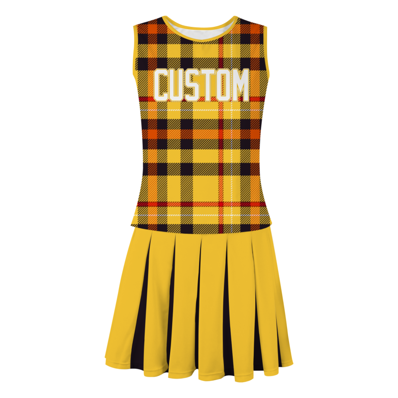 Custom Gold White-Gold Modern Style Fashion Durable Cheerleader Outfit