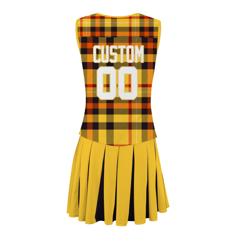 Custom Gold White-Gold Modern Style Fashion Durable Cheerleader Outfit