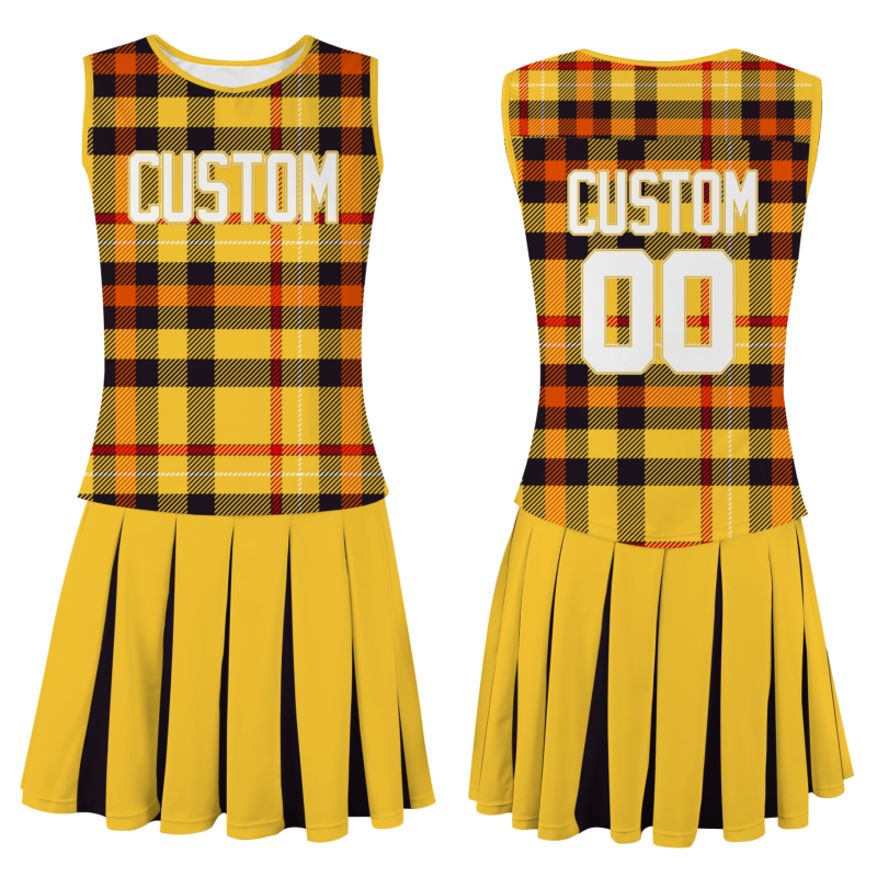 Custom Gold White-Gold Modern Style Fashion Durable Cheerleader Outfit