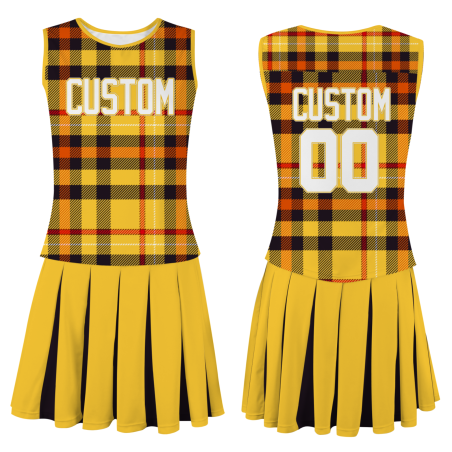Custom Gold White-Gold Modern Style Fashion Durable Cheerleader Outfit