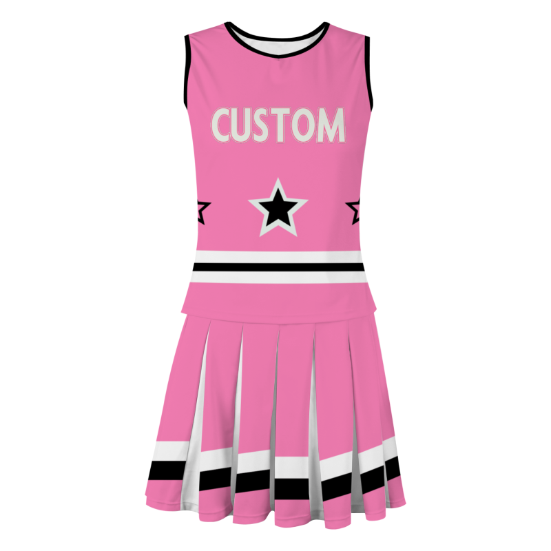 Custom Pink Beige Modern Style Fashion Durable Cheerleader Outfit