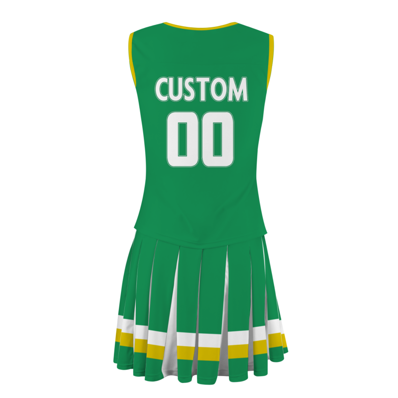 Custom Green White Modern Style Fashion Durable Cheerleader Outfit