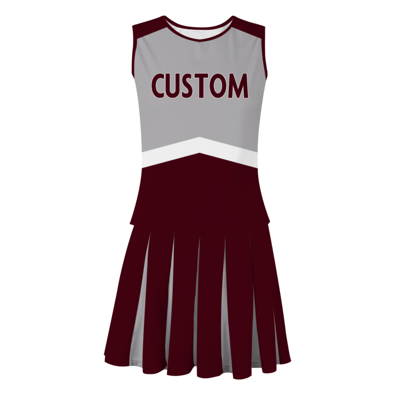 Custom Sepia Gray Modern Style Fashion Durable Cheerleader Outfit