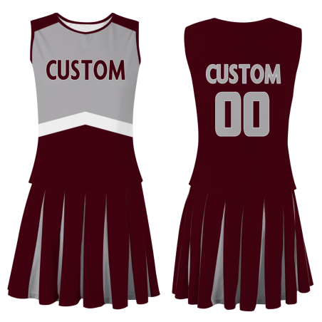 Custom Sepia Gray Modern Style Fashion Durable Cheerleader Outfit