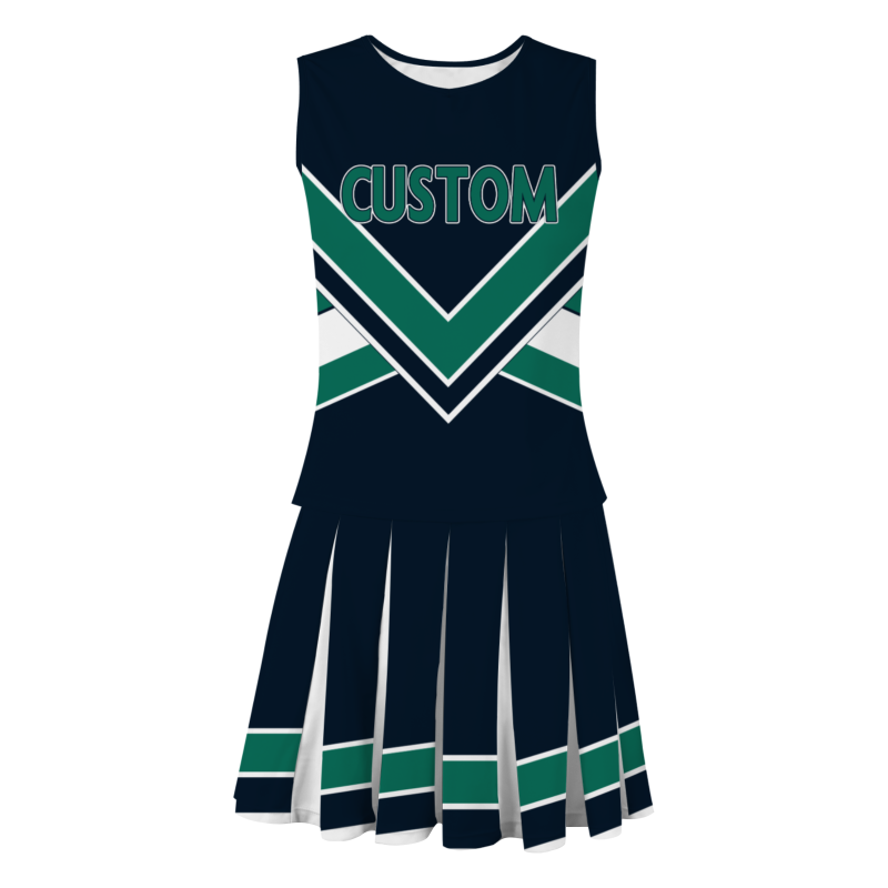 Custom Black Pine Green-White Stylish Designs Cheerleader Apparel