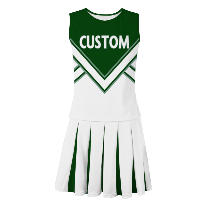 Custom Oliver Green White Stylish Designs Cheerleader Apparel