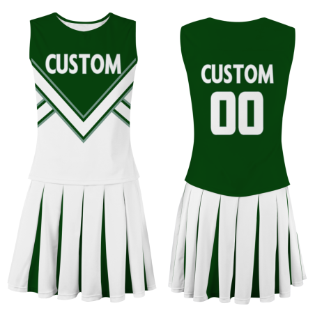Custom Oliver Green White Stylish Designs Cheerleader Apparel