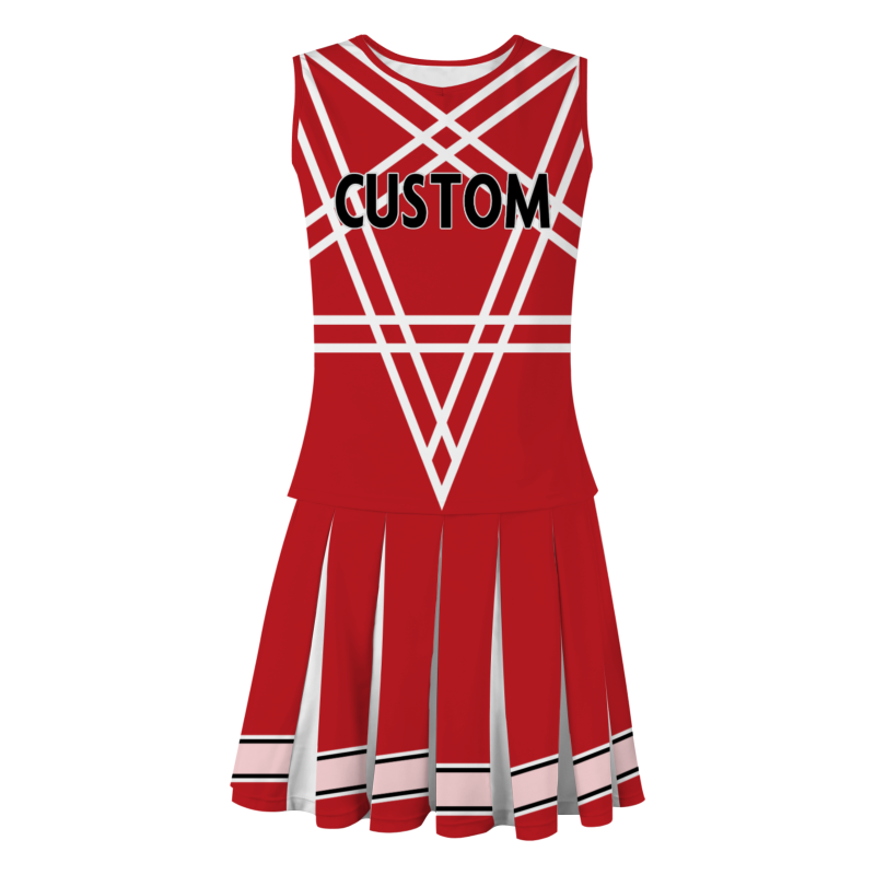 Custom Red Black-White Stylish Designs Cheerleader Apparel