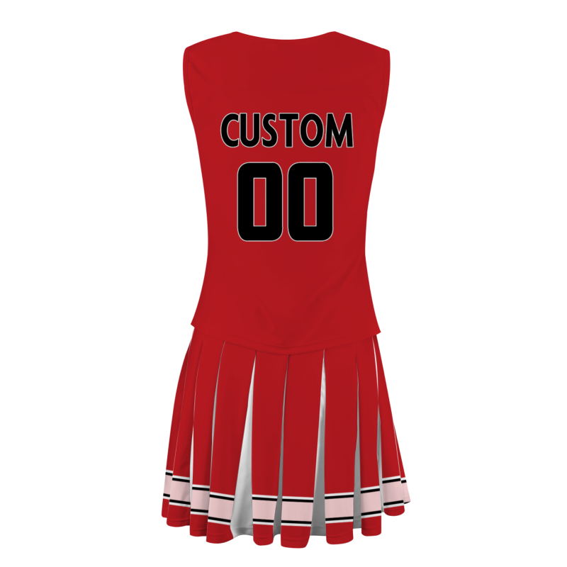 Custom Red Black-White Stylish Designs Cheerleader Apparel