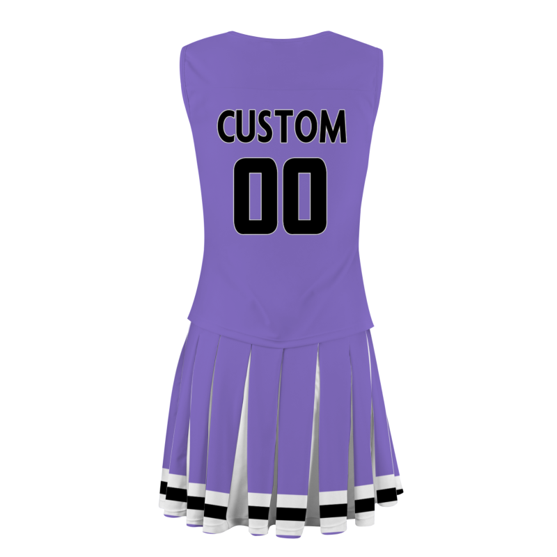 Custom Light Purple Black-White Stylish Designs Cheerleader Apparel