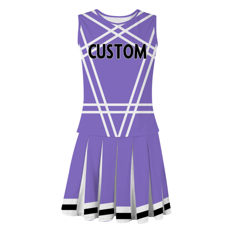 Custom Light Purple Black-White Stylish Designs Cheerleader Apparel