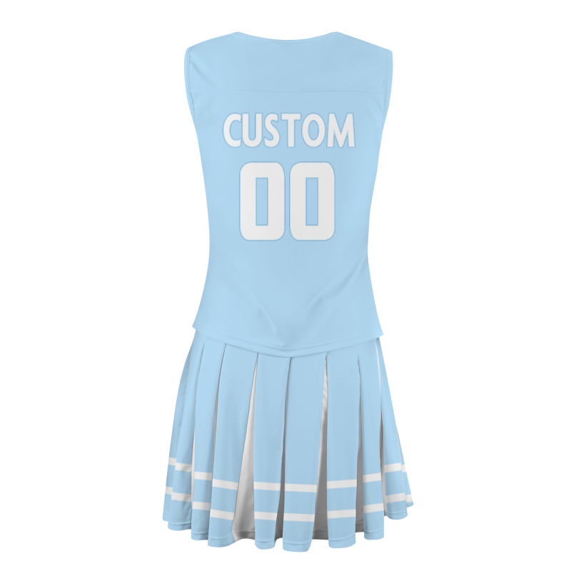 Custom Light Blue White-Light Blue Stylish Designs Cheerleader Apparel