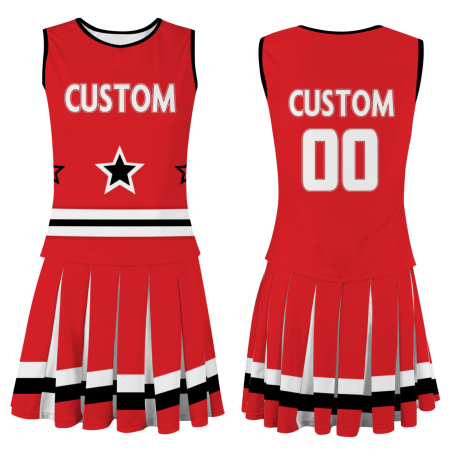 Custom Red White-Red Stylish Designs Cheerleader Apparel