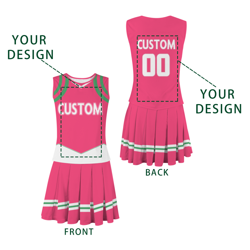 Custom Peach White-Peach Stylish Designs Cheerleader Apparel