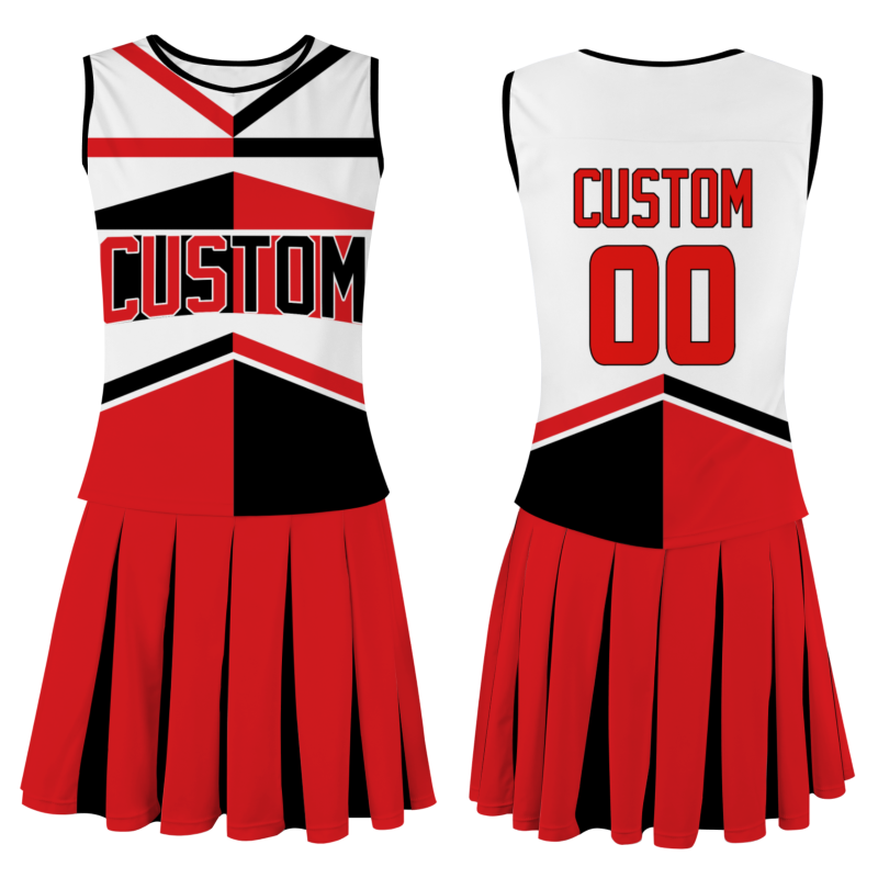 Custom Red Black Red-White Stylish Designs Cheerleader Apparel
