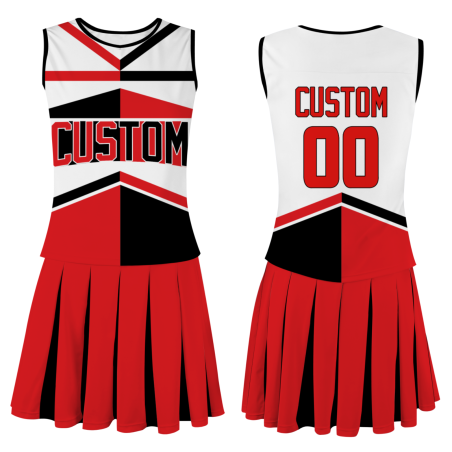 Custom Red Black Red-White Stylish Designs Cheerleader Apparel