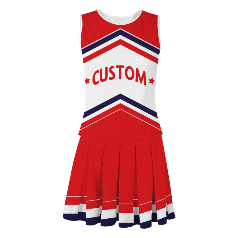 Custom Red White-Black Stylish Designs Cheerleader Apparel