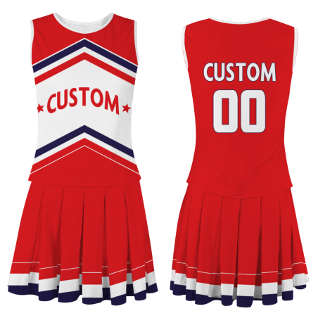 Custom Red White-Black Stylish Designs Cheerleader Apparel