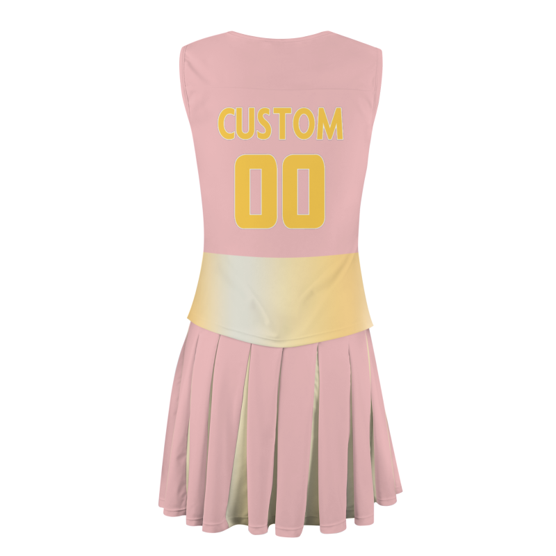 Custom Light Pink Gold Powder-White Stylish Designs Cheerleader Apparel